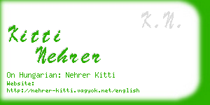 kitti nehrer business card